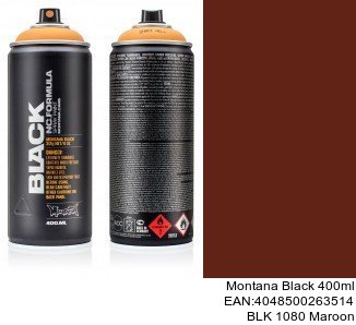 montana black 400ml  BLK 1080 Maroon pintura spray para coches madrid