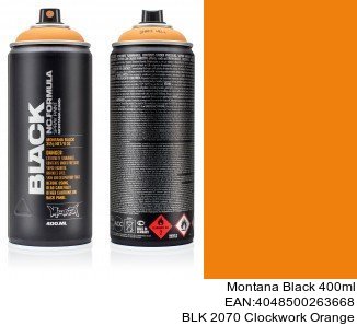 montana black 400ml  BLK 2070 Clockwork Orange spray para matricula coche
