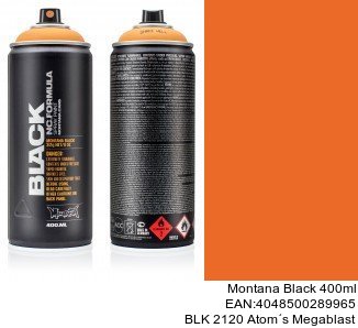 montana black 400ml  BLK 2120 Atom%23U00b4s Megablast pintura acrilica para metal