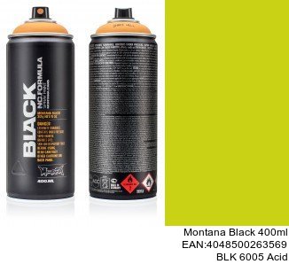 montana black 400ml  BLK 6005 Acid donde comprar pintura spray para coches en barcelona