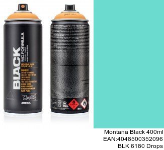 montana black 400ml  BLK 6180 Drops pintura spray para llantas de coche