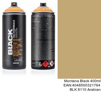 montana black 400ml  BLK 8110 Arabian spray barniz brillante montana cans